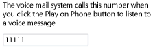 Outlook Voice Access - Play on Phone Number