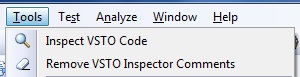 VSTO Tools menu