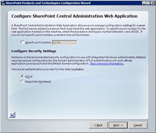 Configuration Wizard Web application