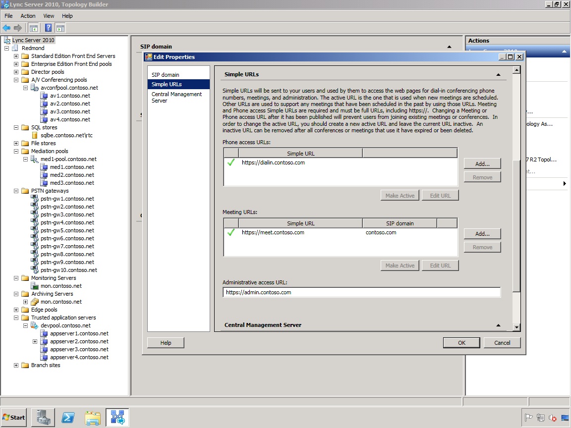 Topology Builder edit simple URLs