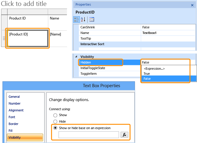 Properties_Visibility dialog and Hidden property