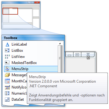 ExpressMainmenuForm-Bildschirmabbildung