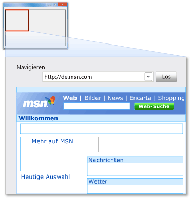 Bildschirmabbildung des MSN-Beispiels