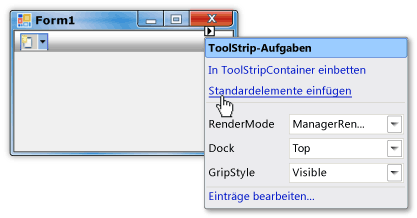 ToolStrip-Aufgaben