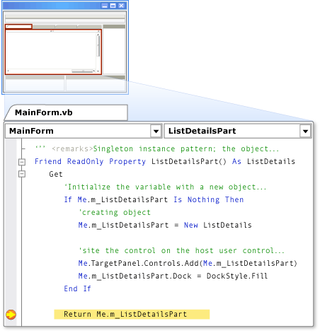 Beispiel für einen Debughaltepunkt in Visual Basic