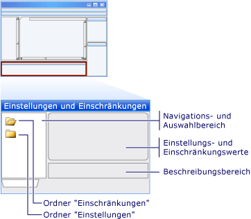 Einstellungs- und Einschränkungs-Editor