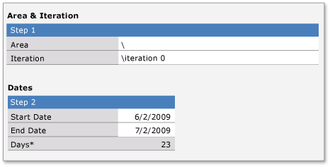 Settings worksheet