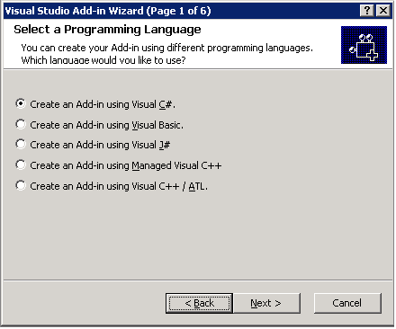 Aplikace Visual Studio přidat Průvodce