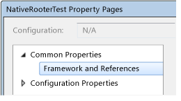 Vlastnosti projektu C++ - Framework a odkazy