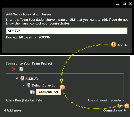 Nástroje Microsoft Test Manager - připojení k týmovému projektu