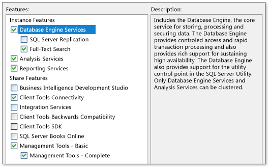 Nainstalovat SQL Server 2008 R2 - funkce