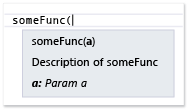 Příklad znázorňuje použití intellisense.annotate