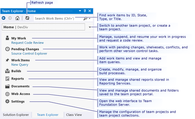 Řídící práce v aplikaci Explorer týmu