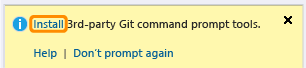 Vyzvat k instalaci nástroje příkazového řádku Git
