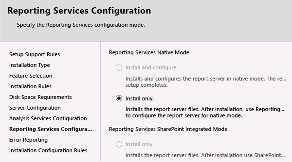 Instalace a konfigurace, pokud je k dispozici možnost