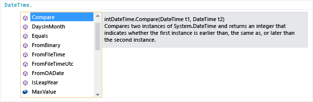 Rychlé informace pro DateTime.Compare