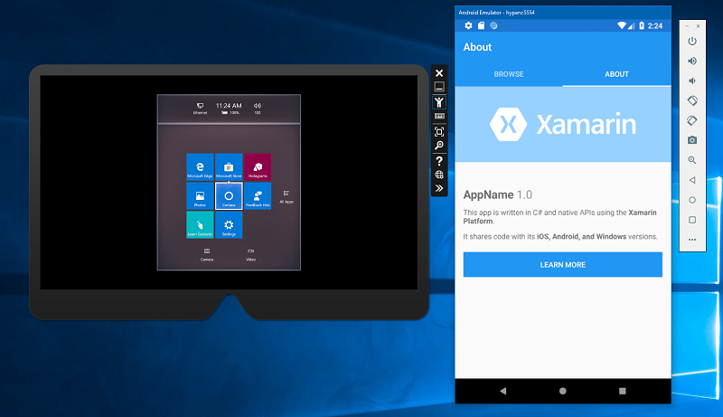 The Google Android emulator on Hyper-V technologies