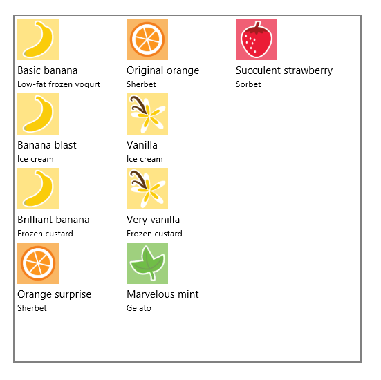 A 500px ListView control. 