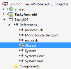 Project reference to Shared Project