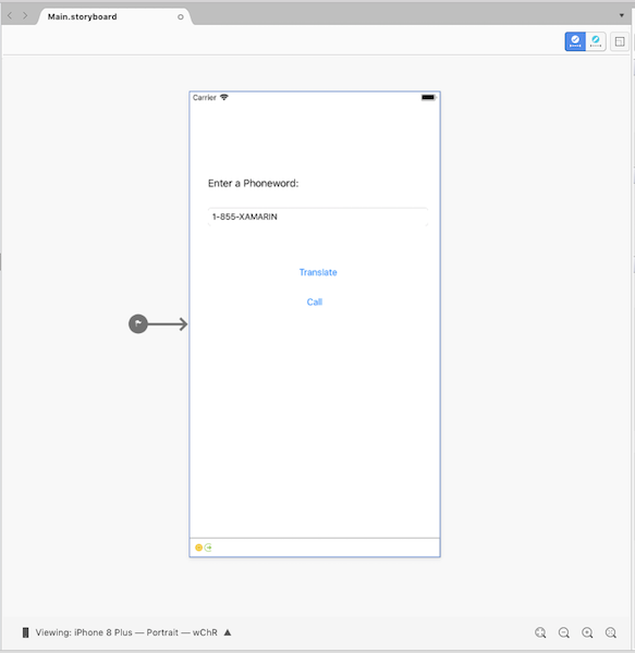 Main.storyboard v iOS Designeru