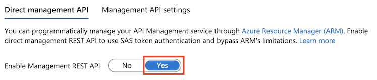 Povolení rozhraní API API Management v Azure Portal