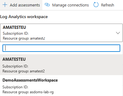 Okno pracovního prostoru služby Log Analytics