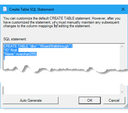 View CREATE TABLE statement