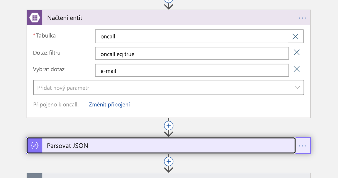 Screenshot of the Get entities block in Logic App Designer view of the Logic App.