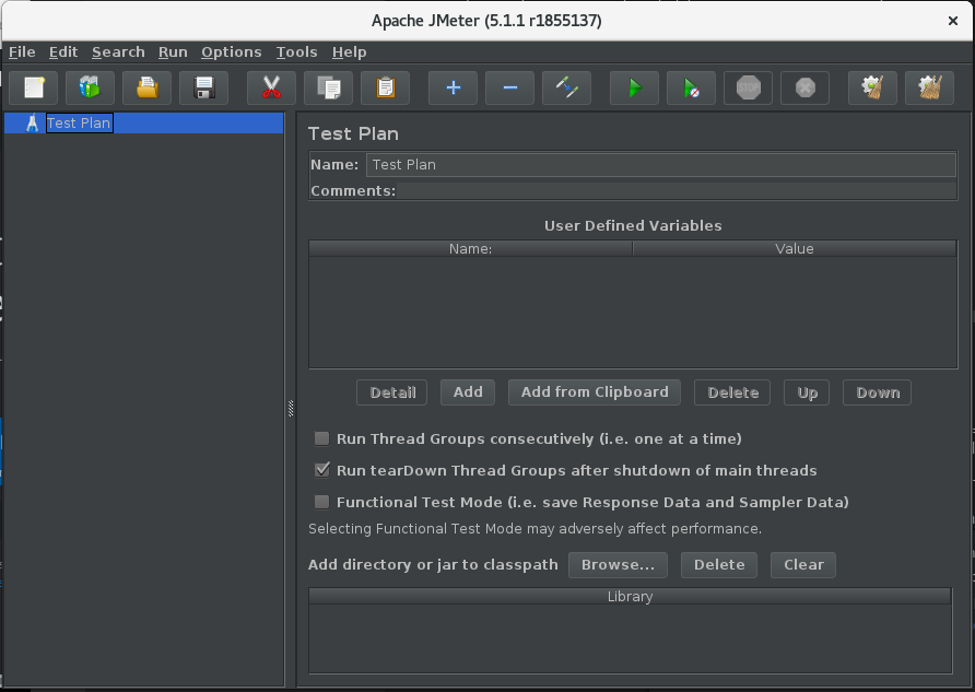 Screenshot of the Apache JMeter user interface.