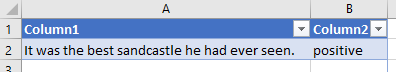 Screenshot showing records appear in the table in the Excel file.