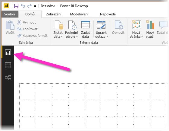 Tři různé pohledy v Power BI Desktop