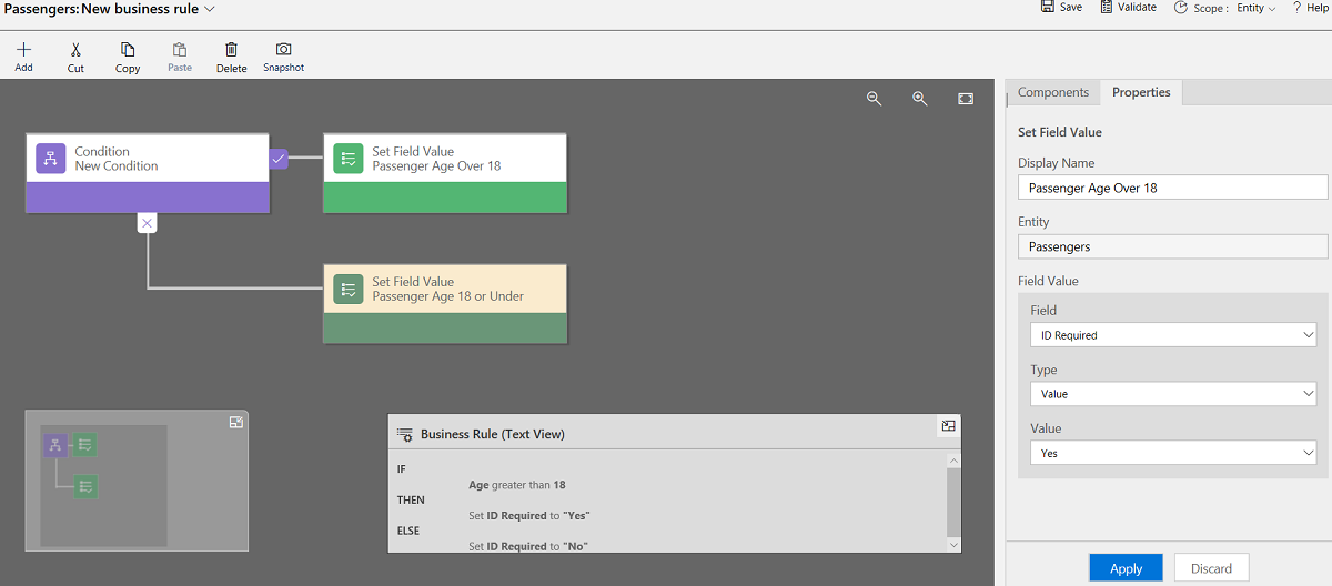 Screenshot of Set Field Value component added under the Condition.