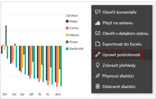 Snímek obrazovky s možností Upravit podrobnosti