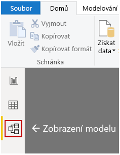 Snímek obrazovky se zobrazením Model