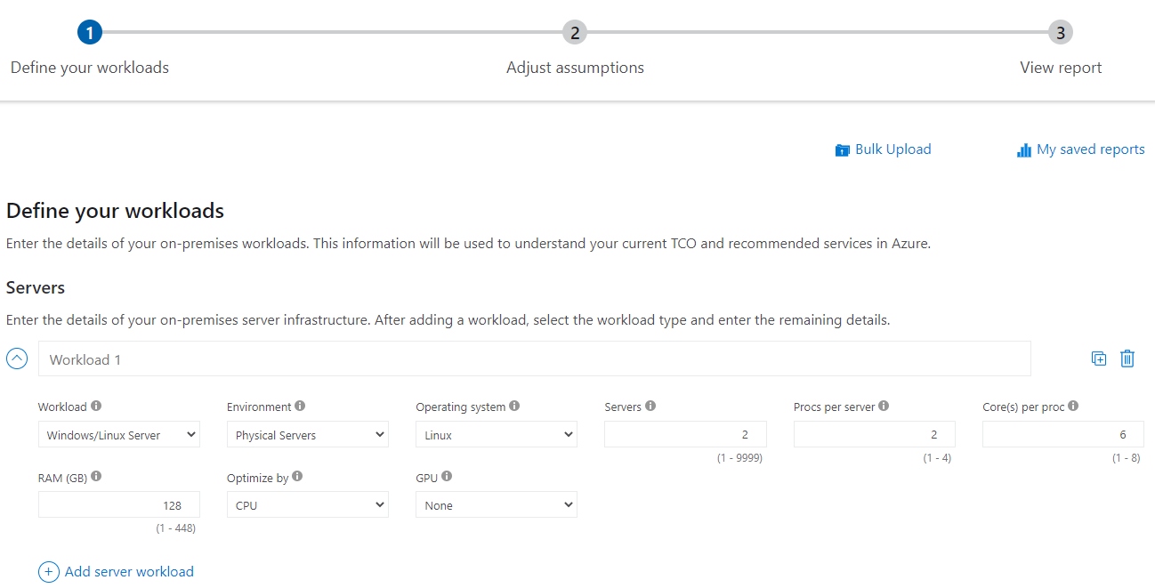 Screenshot of the Total Cost of Ownership calculator.