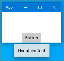 A closed app bar control