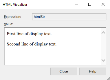 Vizualizér řetězců HTML