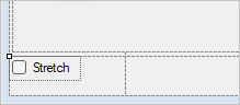 Screenshot shows checkbox control named Stretch.