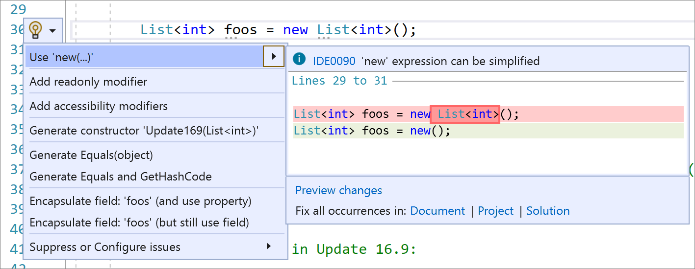 Možnost Použít new(...) – refactoring