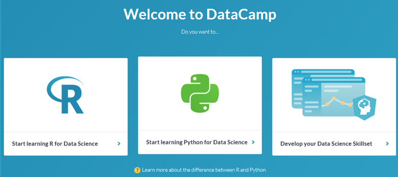 DataCamp Vyberte Cestu