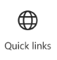 Screenshot of the Quick links card icon with a link to more information.