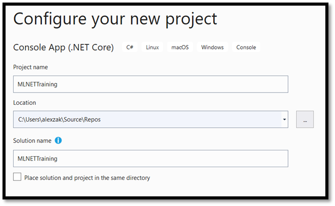 Configure your new project