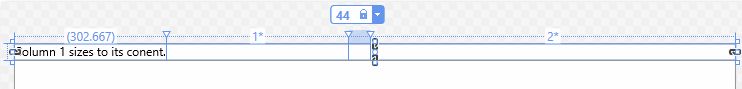 A 4 column grid in the Visual Studio designer