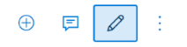 Screenshot showing the Pencil icon to edit a published article