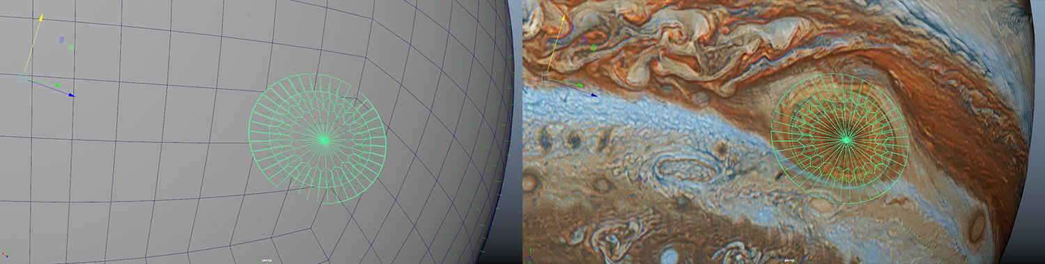 Textura jupiterského velkého červeného místa