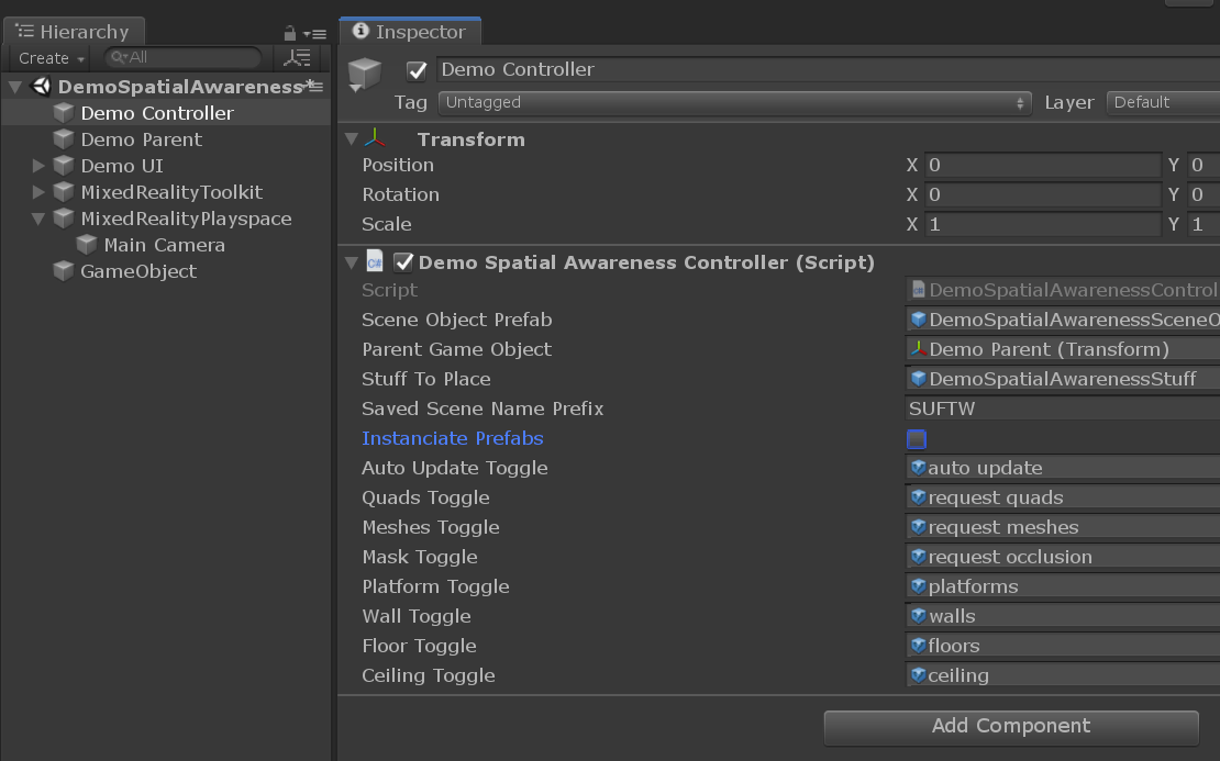 demo controller options