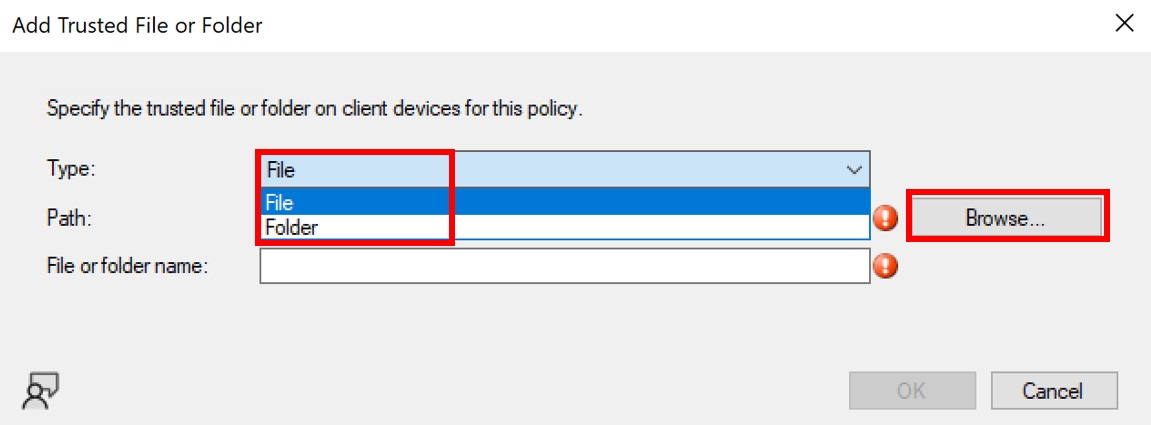 Create an App Control path rule in Configuration Manager.