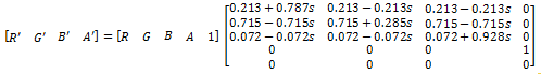 formula for calculating a saturation matrix.