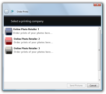 the windows vista online print wizard