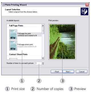 the photo print wizard on windows xp